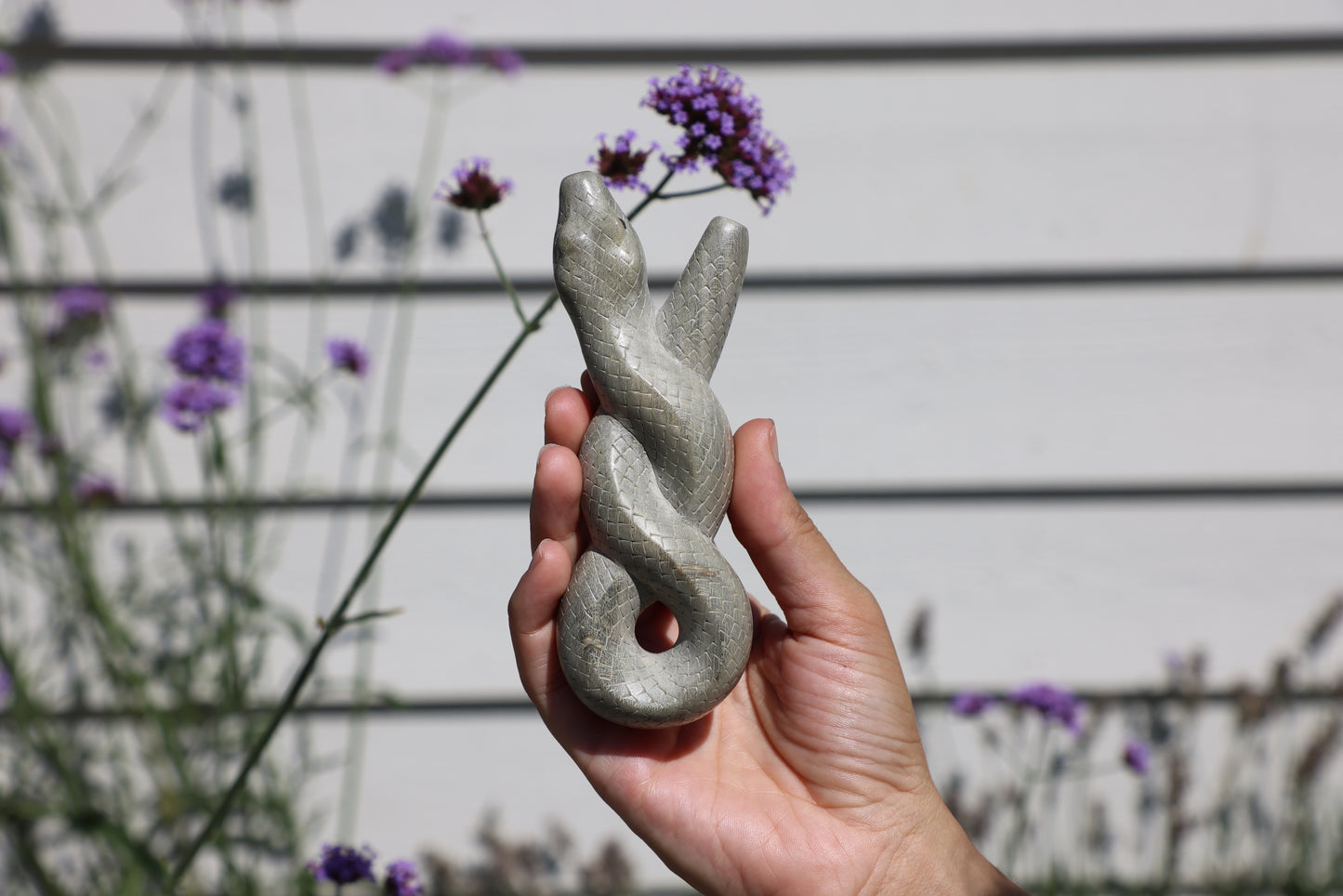 Wooden Kuripe Serpent Self Applicator