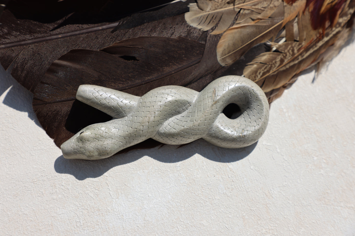 Wooden Kuripe Serpent Self Applicator