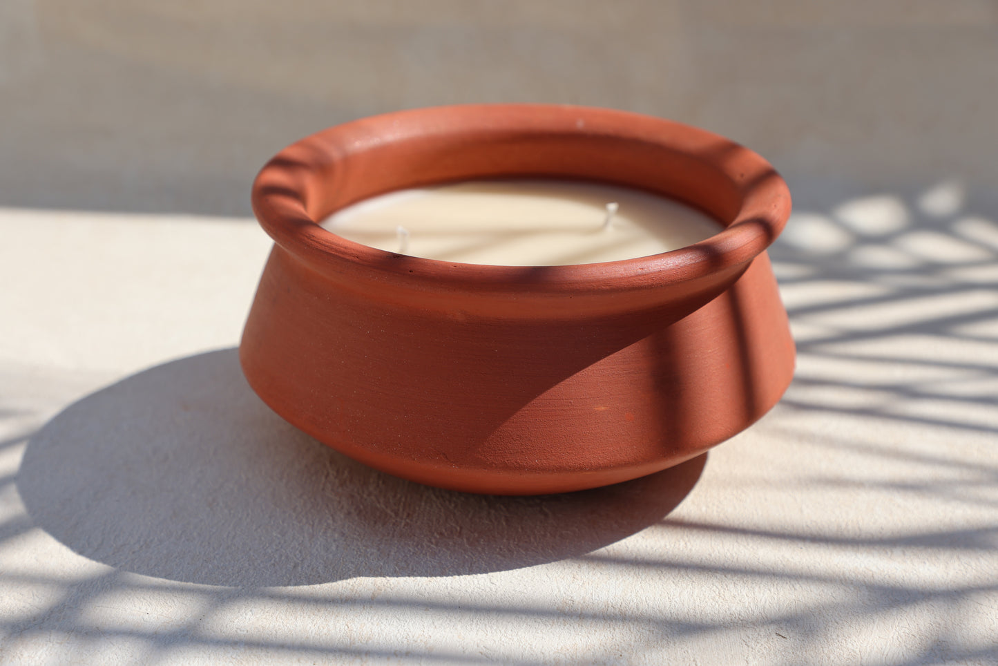 Handmade Terracotta 3 Wick candle