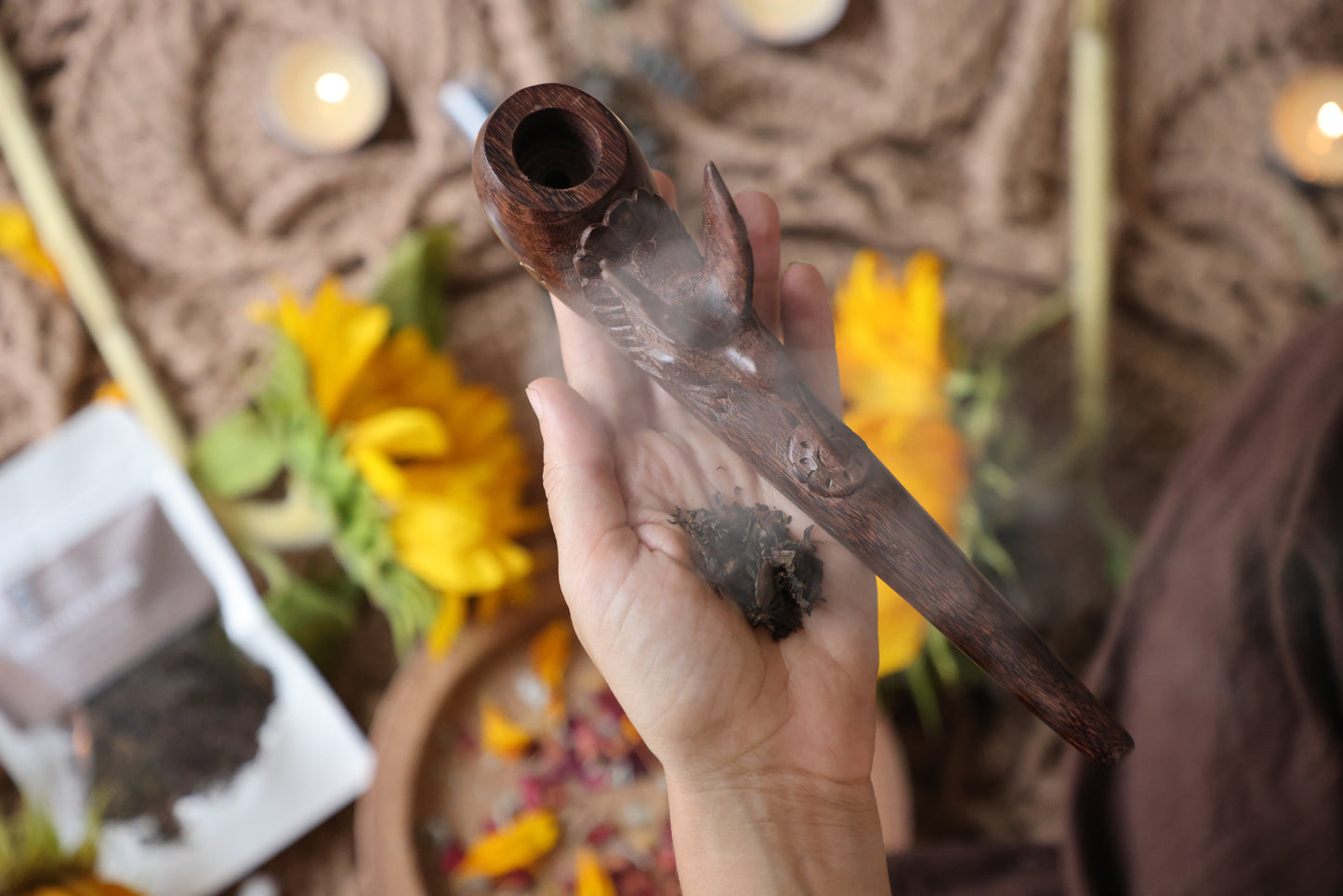 Humming Bird Wooden Ceremony Applicator