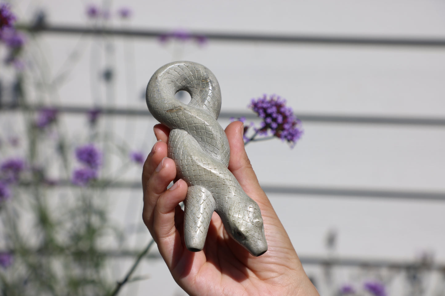 Wooden Kuripe Serpent Self Applicator